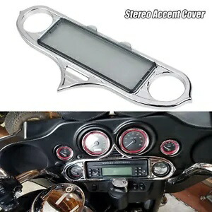 クロームステレオダッシュアクセントカバーハーレーストリートグライドCVO FLHXSE FLHX 06-13 US用 Chrome Stereo Dash Accent Cover For Harley Street Glide CVO FLHXSE FLHX 06-13 US 【並行輸入品】