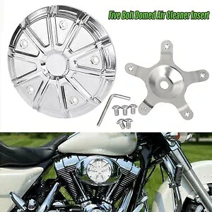 ハーレーツインカムソフテイルダイナツーリング99-15 5ボルトドーム型エアクリーナーインサート用 For Harley Twin Cam Softail Dyna Touring 99-15 5-Bolt Domed Air Cleaner Insert 【並行輸入品】