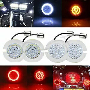 1157 LED ターンシグナルライト フラット ハーレー ヘリテージ ソフテイル エレクトラ グライド FLHT 用 1157 LED Turn Signal Light Flat for Harley Heritage Softail Electra Glide FLHT 【並行輸入品】