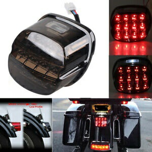 スモークレンズ LED テールライトリアブレーキインジケーターハーレースポーツスターダイナツーリング用 Smoke Lens LED Tail Light Rear Brake Indicator For Harley Sportster Dyna Touring 【並行輸入品】