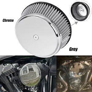 グレー エア クリーナー エレメント + カバー キット ハーレー ダイナ エレクトラ ロード グライド ソフテイル用 Grey Air Cleaner Element + Cover Kit For Harley Dyna Electra Road Glide Softail 【並行輸入品】