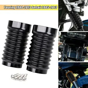 アッパーフォークブーツスライダーカバー ハーレーツーリング FLTR FLHR FLHT/X 86-13 ソフテイル用 Upper Fork Boot Slider Covers For Harley Touring FLTR FLHR FLHT/X 86-13 Softail 【並行輸入品】