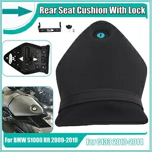 ブラック後部助手席バッククッション ロックキー付き BMW S1000RR C133 2009-2017用 Black Rear Passenger Seat Back Cushion W/Lock Key For BMW S1000RR C133 2009-2017 【並行輸入品】