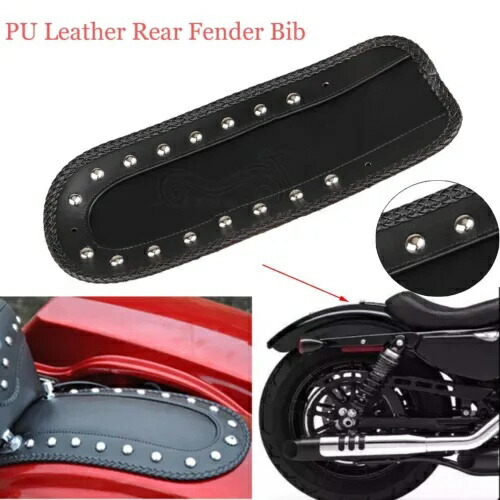 オートバイ PU スタッドリアフェンダーよだれかけソロシートフィットハーレーロードキング FLHPEI Motorcycle PU Studded Rear Fender Bib Solo Seat Fit For Harley Road King FLHPEI 【並行輸入品】