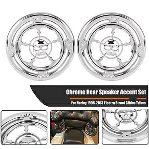 ABS リアスピーカーグリルアクセントトリムハーレーエレクトラストリートグライドトライク 96-13 ABS Rear Speaker Grill Accent Trim For Harley Electra Street Glide Trikes 96-13 【並行輸入品】