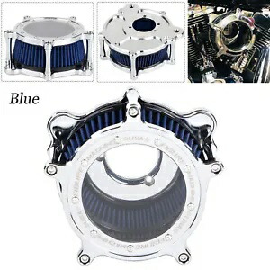 ブルーエアクリーナーインテークフィルターハーレーダイナスーパーグライドストリートボブローライダー用 Blue Air Cleaner Intake Filter For Harley Dyna Super Glide Street Bob Low Rider 【並行輸入品】