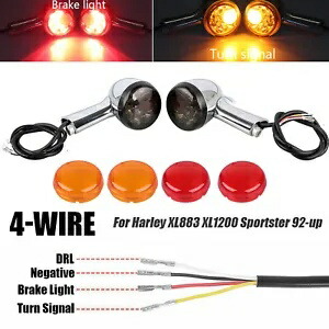 ウインカー LED インジケータライトハーレースポーツスター XL1200C XL1200T/N XR1200 Turn Signals LED Indicator Lights For Harley Sportster XL1200C XL1200T/N XR1200 【並行輸入品】