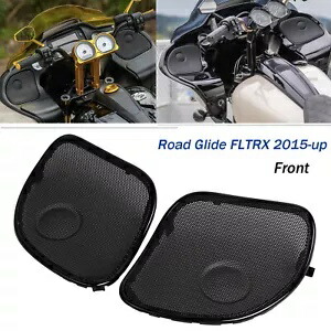 スピーカー グリル メッシュ カバー トリム ハーレー 2015 年以降 ロード グライド FLTRK FLTRXS FLTRU 用 Speaker Grille Mesh Covers Trim For Harley 2015-up Road Glide FLTRK FLTRXS FLTRU 【並行輸入品】