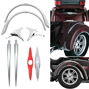 クロームリアフェンダーアクセント+トランクラッチトリムハーレートライストリートグライドトライクUS用 Chrome Rear Fender Accent +Trunk Latch Trim For Harley Tri Street Glide Trike US 【並行輸入品】 57,420円