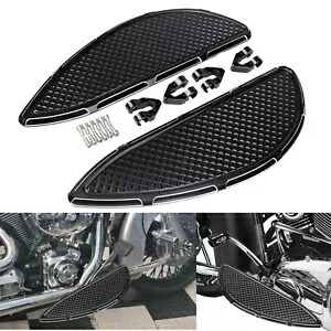 ハーレーツーリングロードキングストリートグライド用ブラックドライバーフロアボードフットボードペグ Black Driver Floorboard Footboard Pegs For Harley Touring Road King Street Glide 【並行輸入品】