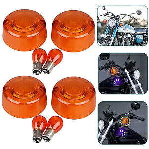ターンシグナルレンズカバー & バルブハーレーソフテイルダイナ FXD スポーツスター XLH 883 1200 Turn Signal Lens Cover & Bulb For Harley Softail Dyna FXD Sportster XLH 883 1200 【並行輸入品】