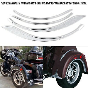 ハーレートライグライド用ウルトラクラシック FLHTCUTG リアフェンダーフレアスカートトリムアクセント For Harley Tri Glide Ultra Classic FLHTCUTG Rear Fender Flares Skirt Trim Accent 【並行輸入品】