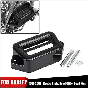 ハーレーエレクトラロードストリートグライド用ブラックABS整流器電圧レギュレーターカバー Black ABS Rectifier Voltage Regulator Cover For Harley Electra Road Street Glide 【並行輸入品】