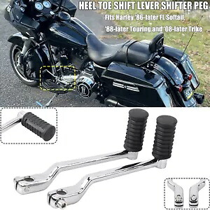 CNC カットフロントリアギアシフトレバー + ペグシフターハーレーソフテイルツーリングトライク用 CNC Cut Front Rear Gear Shift Lever+Peg Shifter For Harley Softail Touring Trike 【並行輸入品】