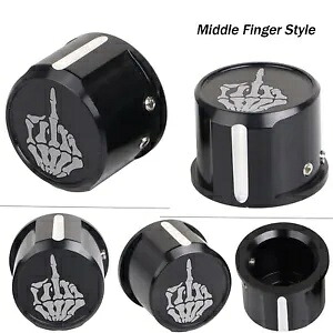 フロントアクスルナットカバーキャップハーレーダイナツーリングロードキングストリートグライドソフテイル用 Front Axle Nut Cover Caps For Harley Dyna Touring Road King Street Glide Softail 【並行輸入品】