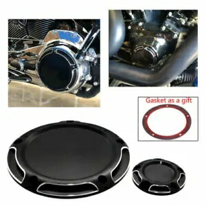 ハーレーダイナストリートボブロードグライドキングFLHR用ブラックダービータイミングタイマーカバー Black Derby Timing Timer Cover For Harley Dyna Street Bob Road Glide King FLHR 【並行輸入品】