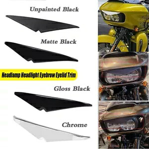 オートバイのヘッドライト眉毛まぶた平均マグベゼルハーレーロードグライド 2015-22 Motorcycle Headlight Eyebrow Eyelid Mean Mug Bezel For Harley Road Glide 2015-22 【並行輸入品】