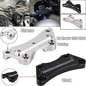 クローム&ブラック ハンドルバー ライザー トップ クランプ ハーレー ロードキング クラシック EFI FLHRCI用 Chrome&Black Handlebar Riser Top Clamp For Harley Road King Classic EFI FLHRCI 【並行輸入品】