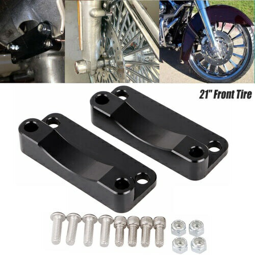 CNC フロントフェンダーライザーリロケーターキット ハーレー 03-13 ロードキング FLHRS 21 ''タイヤ用 CNC Front Fender Riser Relocator Kits For Harley 03-13 Road King FLHRS 21''Tire 【並行輸入品】