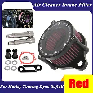 エアクリーナーレッドインテークフィルターキットハーレーソフテイルロードグライドキングファットボーイに適合 Air Cleaner Red Intake Filter Kit Fit For Harley Softail Road Glide King Fatboy 【並行輸入品】