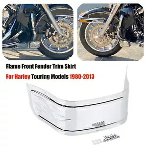 ハーレートライエレクトラグライドウルトラクラシックリミテッド用フレームフロントフェンダートリムスカート Flame Front Fender Trim Skirt For Harley Tri Electra-Glide Ultra Classic Limited 【並行輸入品】