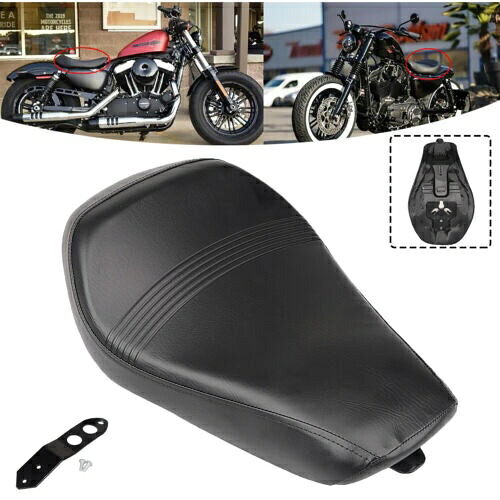 USオートバイブラックライダードライバーソロシートハーレースポーツスター72 XL1200V 16-22用 US Motorcycle Black Rider Driver Solo Seat For Harley Sportster 72 XL1200V 16-22 【並行輸入品】