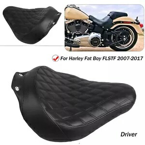 オートバイソロドライバーライダーブラックシートハーレーファットボーイ FLSTF 2007-2017 に適合 Motorcycle Solo Driver Rider Black Seat Fit For Harley Fat Boy FLSTF 2007-2017 【並行輸入品】