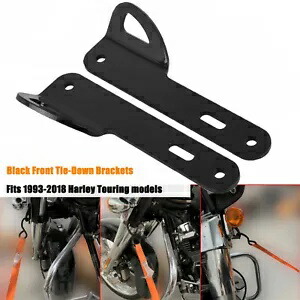 オートバイタイダウンストラップハーレーエレクトラグライドクラシック用フォークブラケットを取り付ける Motorcycle Tie-Down Strap Attach Fork Brackets For Harley Electra Glide Classic 【並行輸入品】