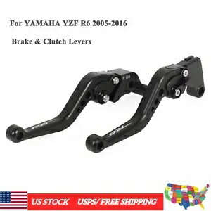 米国在庫ロゴ CNC ショートブレーキクラッチレバーヤマハ YZF R6 YZF-R6 2005-2016 US STOCK LOGO CNC Short Brake Clutch Levers For YAMAHA YZF R6 YZF-R6 2005-2016 【並行輸入品】