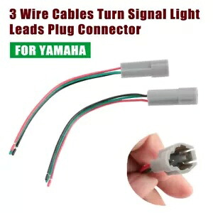 ヤマハ MT-03 MT-07 FZ25 3 ワイヤーケーブルターンシグナルライトリードプラグコネクタ For Yamaha MT-03 MT-07 FZ25 3 Wire Cables Turn Signal Light Leads Plug Connector 【並行輸入品】