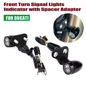Ducati スクランブラー 1100 フロントターンシグナルライトインジケーター用スペーサーアダプター付き For Ducati Scrambler 1100 Front Turn Signal Lights Indicator with Spacer Adapter 【並行輸入品】