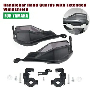ヤマハトレーサー 900 9 2021-2024 ハンドルバーハンドガード拡張フロントガラス付き For Yamaha Tracer 900 9 2021-2024 Handlebar Hand Guards with Extended Windshield 【並行輸入品】