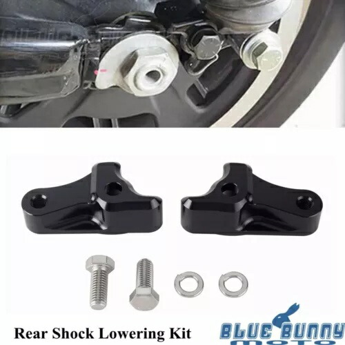 ハーレーエレクトラグライド用ブラックリアショック調整可能下降ブラケットドロップキット Black Rear Shock Adjustable Lowering Bracket Drop Kit For Harley Electra Glide 【並行輸入品】