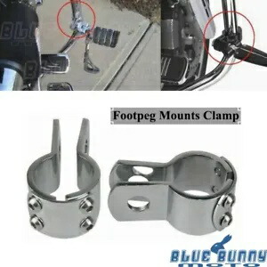 クローム フットレスト フットペグ マウント クランプ 1-1/8インチ クラッシュ エンジン バー ハーレー チョッパー用 Chrome Footrest Footpegs Mount Clamps For 1-1/8\\\