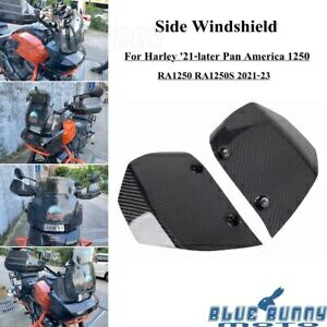 カーボンファイバーサイドワイドフロントガラスフロントガラスハーレーパンアメリカ 1250 21up Carbon Fiber Side Widened Windshield Windscreen For Harley Pan America 1250 21up 【並行輸入品】