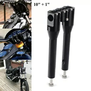 10 インチ + 1 インチ トップクランプ ハンドルバー ライザーキット ハーレー 1 1/8 インチ バー ダイナ スポーツスター用 10''+1'' Top Clamp Handlebar Risers Kit For Harley 1 1/8\