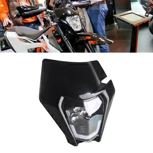 ブラックハウジングヘッドライトヘッドランプw/Hi/Lo DRL ダートバイク FE 250 350 450 501 用 Black Housing Headlight Headlamp w/Hi/Lo DRL For Dirt Bike FE 250 350 450 501 【並行輸入品】