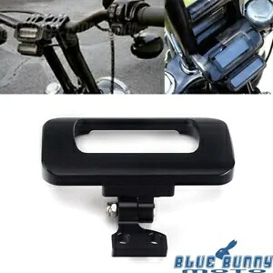 ブラックゲージマウントハウジングブラケットハーレーソフテイルストリートボブ1-1/4インチチョッパー用 Black Gauge Mount Housing Bracket For Harley Softail Street Bob 1-1/4\