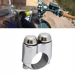 2 ボタンオートバイハンドルバー ON/OFF スイッチホーンハンドコントロールモメンタリスイッチ 2 Button Motorcycle Handlebar ON/OFF Switch Horn Hand Control Momentary Switch 【並行輸入品】