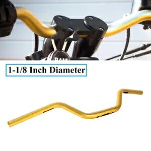 ゴールド 1-1/8 インチ CNC アルミニウム ハイベンド ハンドルバー ハーレー ダイナ ワイド グライド FXDWG 用 Gold 1-1/8″ CNC Aluminum High Bend Handlebar For Harley Dyna Wide Glide FXDWG 【並行輸入品】
