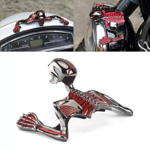 ハイウェイホークスカルオーナメント 4インチ ヘッドライトバイザースケルトンキット ハーレーカスタム用 Highway Hawk Skull Ornament 4'' Headlight Visor Skeleton Kit For Harley Custom 【並行輸入品】