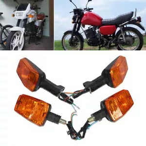 4 個アンバーフロントリアターンシグナルライトインジケーターウインカーライト MZ ETZ 251 4Pcs Amber Front Rear Turn Signal Lights Indicator Blinker Light For MZ ETZ 251 【並行輸入品】