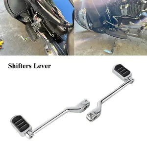 2X クロームシフターレバーフットペグフットレストハーレーロードキングエレクトラグライド用 2X Chrome Shifters Lever Foot Pegs Footrests For Harley Road King Electra Glide 【並行輸入品】