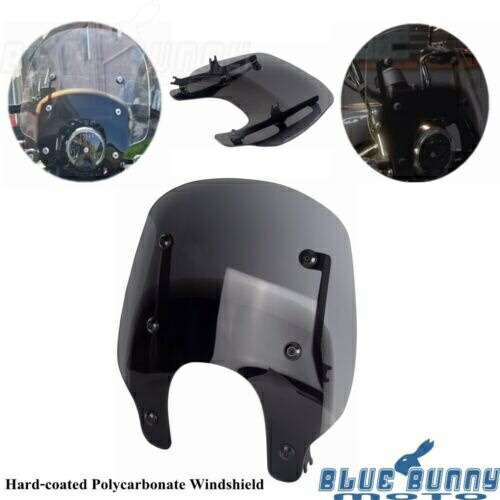 スモークフロントガラスウィンドディフレクターサポート マウントブラケット付き ハーレーナイトスター975用 Smoke Windshield Wind Deflector Support w/Mount Bracket For Harley Nightster 975 【並行輸入品】