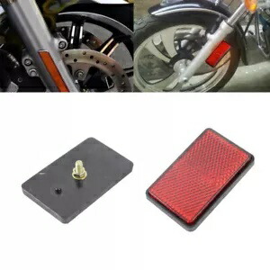 ユニバーサルオートバイ車バス赤長方形安全警告フォークリフレクターボルトオン Universal Motorcycle Car Bus Red Rectangle Safety Warning Fork Reflector Bolt-on 【並行輸入品】