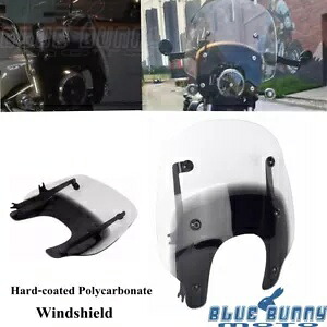 クリアフロントガラスウィンドディフレクターサポート ブラケット付き ハーレーナイトスター 975 22up用 Clear Windshield Wind Deflector Support w/ Bracket For Harley Nightster 975 22up 【並行輸入品】