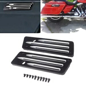 アルミサドルバッグラッチカバーハーレーツーリングロードエレクトラグライド 1993-2013 Aluminum Saddlebag Latch Cover For Harley Touring Road Electra Glide 1993-2013 【並行輸入品】