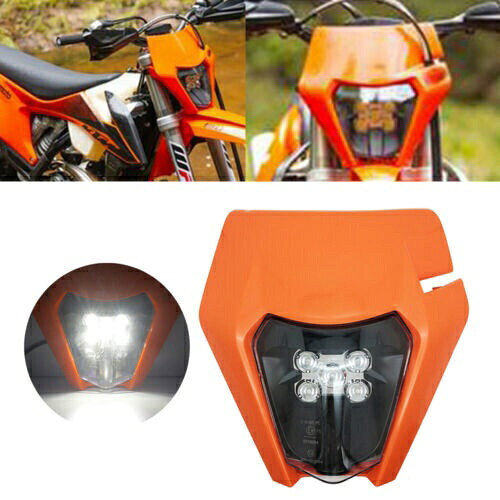 ユニバーサル白色 LED ヘッドライトヘッドランプ EXC F XCW SXF XCF 150 250 300 350 450 Universal White LED Headlight Headlamp For EXC F XCW SXF XCF 150 250 300 350 450 【並行輸入品】
