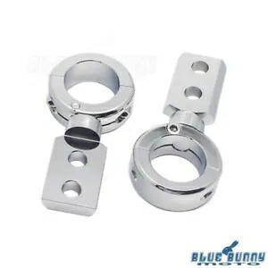 2X クロームフォグスポットライトマウントブラケットクランプ 1-1/4 インチエンジンクラッシュバーチューブ用 2X Chrome Fog Spot Light Mount Bracket Clamps For 1-1/4'' Engine Crash Bar Tubes 【並行輸入品】