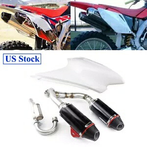 ブラックリア完全なデュアルマフラー排気システムホンダ CRF230F CRF150F 03-16 Black Rear Complete Dual Muffler Exhaust System For Honda CRF230F CRF150F 03-16 【並行輸入品】